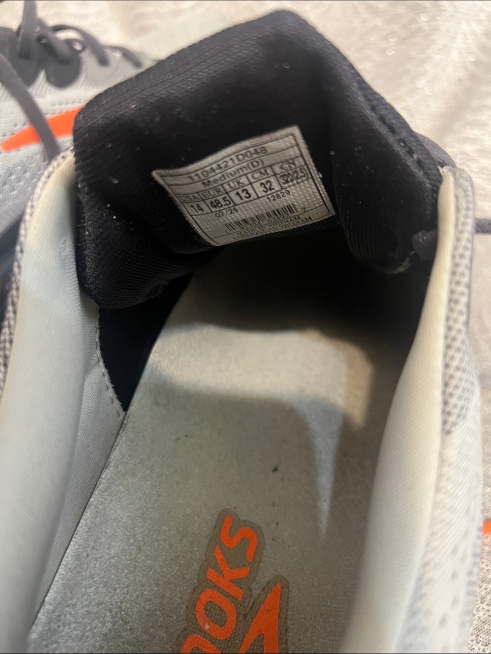Brooks Gray Running Shoes with Orange Logo - Picture 8 of 11